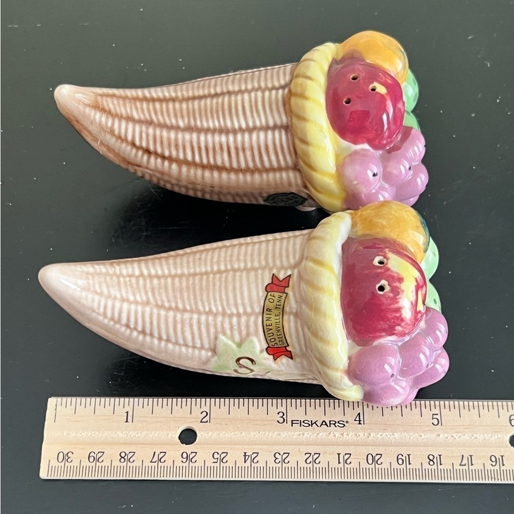 Vintage Tilso Japan Cornucopia Salt and Pepper Shakers